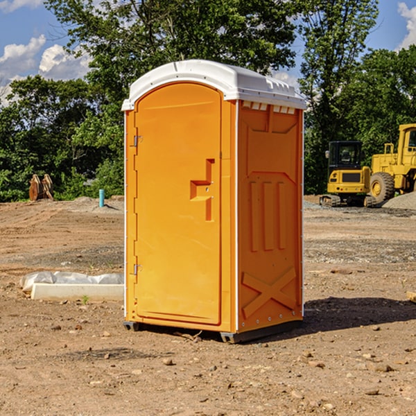 how often are the portable restrooms cleaned and serviced during a rental period in Gunnison